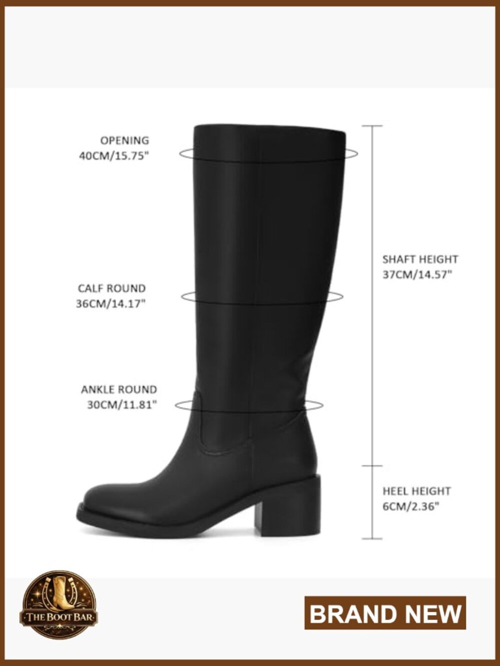 Women's Knee High Square Toe Block Heel Riding Boots Wide Calf Pull On - Picture 6 of 7